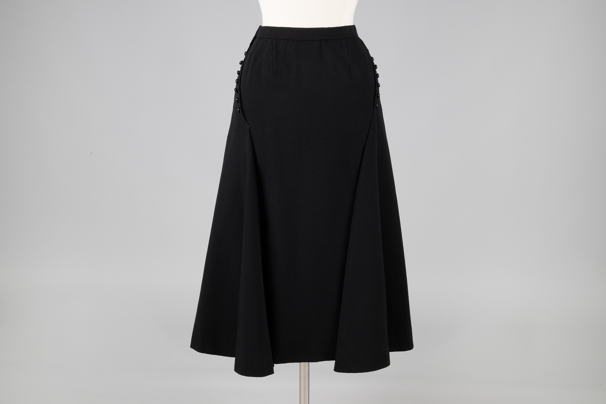 Image of Black faille skirt suit, 1951